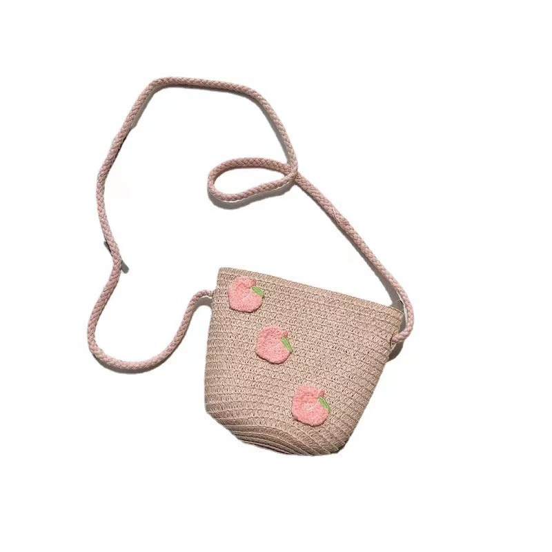 Детская сумка для принцессы, тканый детский ручной цикл сумка handmade, маленькая сумка через плечо с молнией