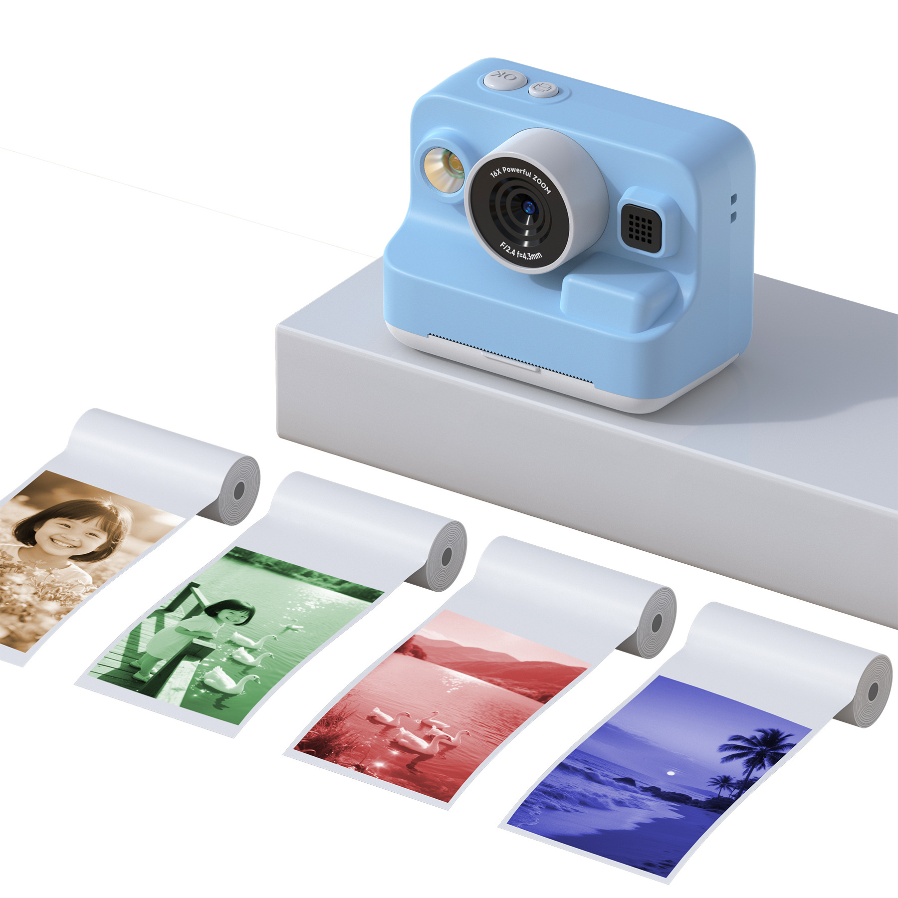 New Instant Camera Multifunctional Children's Camera Digital Photo Can Be Self-Portrait Printed Small Portable Portable Printing