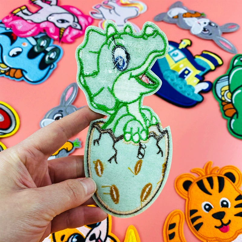 Big cartoon down jacket, mosquito net, children's stickers, with embroidery