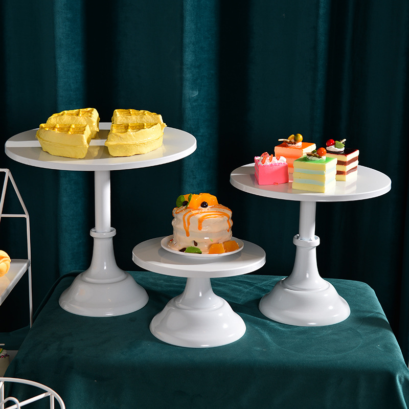 Estilo europeo comida fría té romper Mesa pastel blanco bandeja de postre estante de cumpleaños decoración postre soporte de exhibición Decoración image 3
