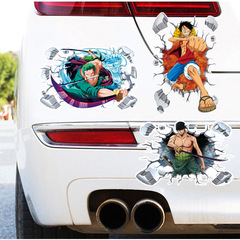 海賊王のステッカーアニメの個性ルフィの索隆の装飾は自動車のバンパーの後の段のガラスを貼って貼りを改造します。