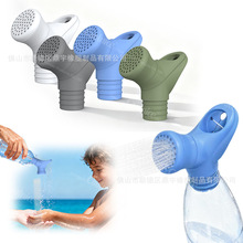 跨境新品水瓶淋浴喷头适配器花洒浇花饮料瓶喷头便携式水瓶淋浴器