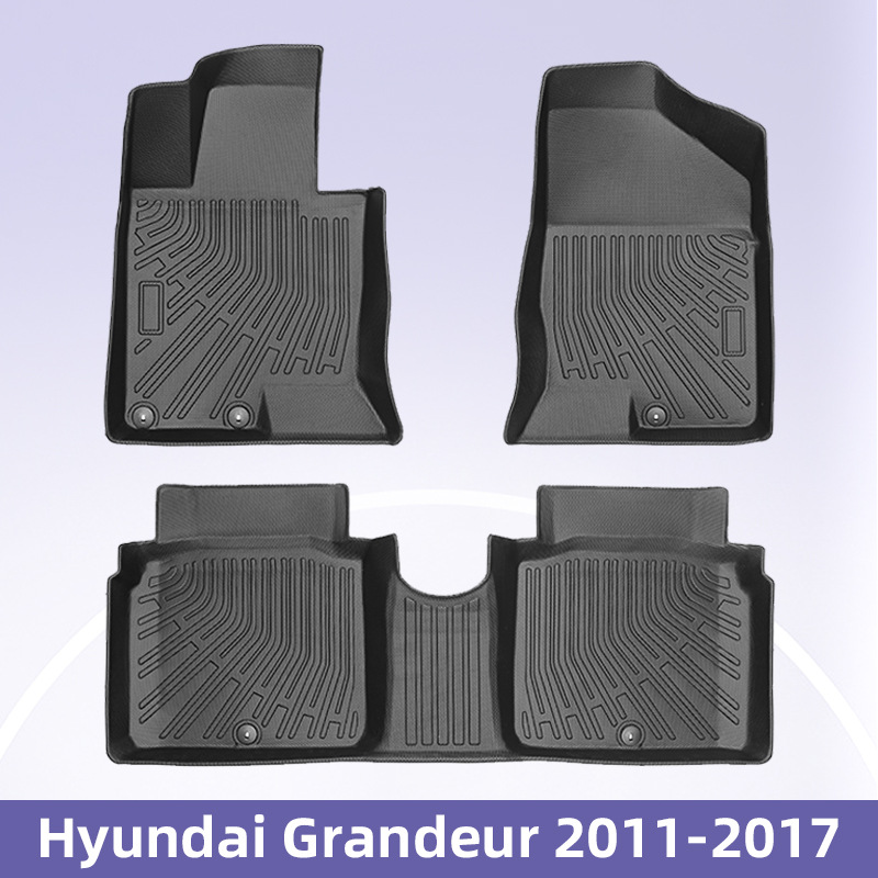 Para Hyundai Grandeur2011 - 2017 Combustible 3D todo el tiempo TPE almohadilla de pie cojín de colateral