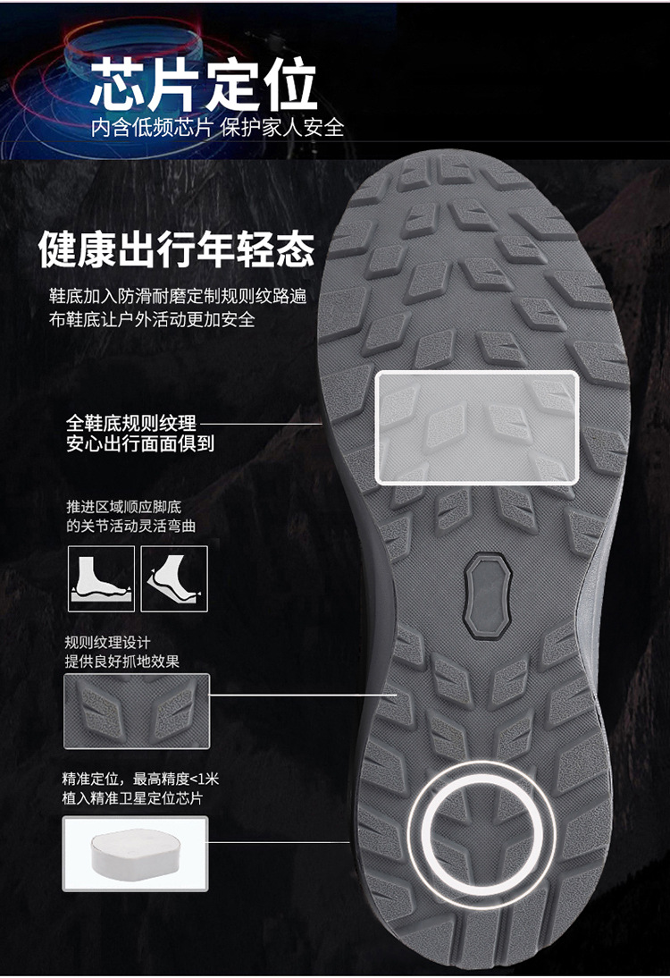 Locator for the Elderly to Prevent Loss, Anti-Slip Shoe Tracker, Anti-Loss Device, Gps with Ultra-Long Standby Time for Tracking Shoes