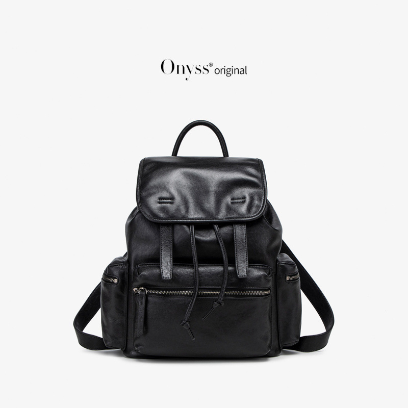 Onyss "Sunday" Backpack New Leather Backpack Retro Commuter Cowhide Travel Bag Computer Bag Trendy Onyss "Sunday" Backpack New Leather Backpack Retro Commuter Cowhide Travel Bag Computer Bag Trendy