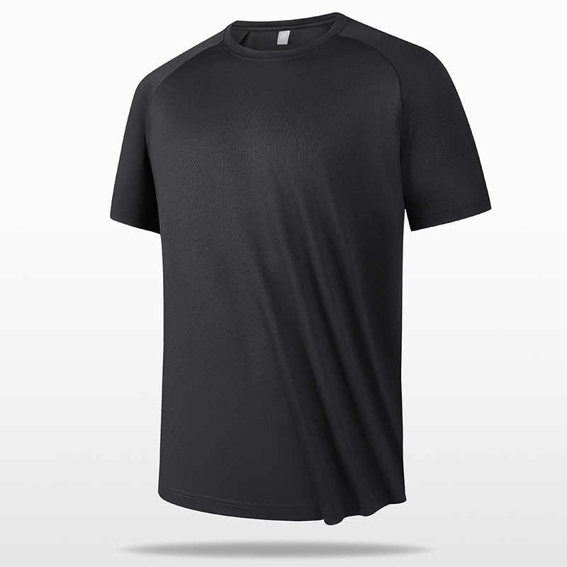 Multicolor Quick-Drying Short-Sleeved Sports T-Shirt Fitness Shirt Coach Running T-Shirt Men's Breathable Sportswear Round Neck