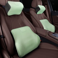 Car pillow, neck pillow, memory foam, comfortable car headrest and lumbar support, full set of fashionable car pillows, car cushions for women