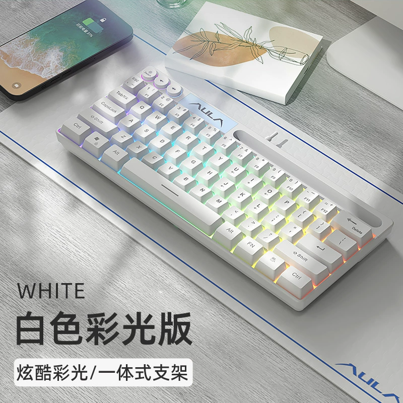 Wolverine F3061 механическое ощущение клавиатура 64 ключа проводная мини RGB настольный ноутбук удобен