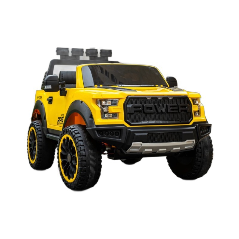 Coche eléctrico para niños, vehículo todoterreno de cuatro ruedas, cochecito grande de dos plazas, coche de control remoto para bebés, coche de juguete para niños, puede sentarse