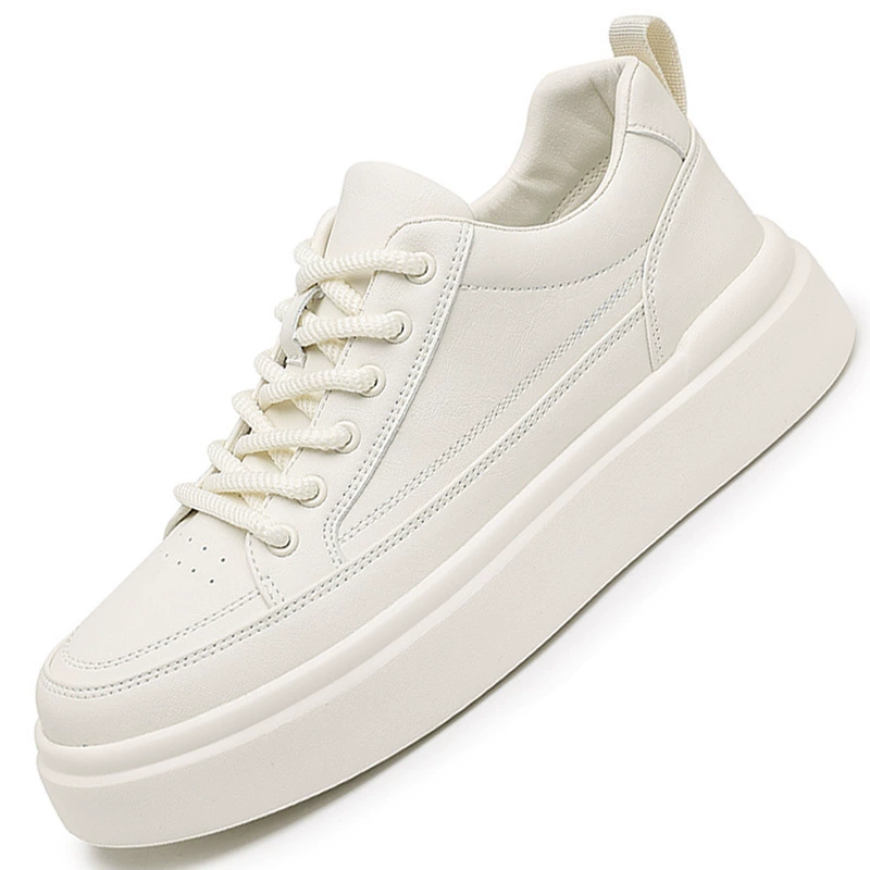 Весной толстая подошва маленькая белая обувь мужская 2025 новая дышащая повседневная обувь