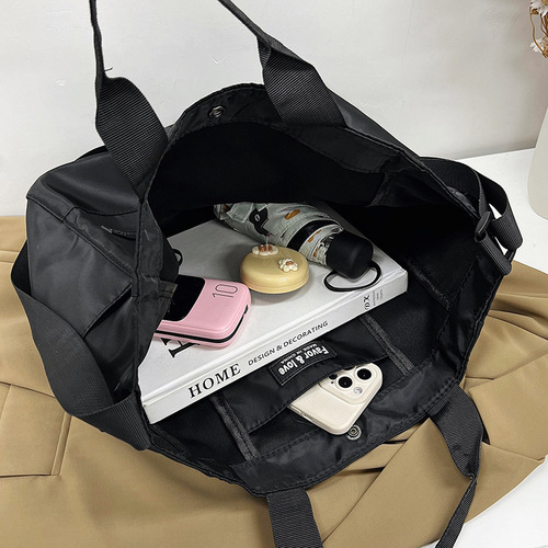 New nylon crossbody women's bag large capacity soft girl shopping portable tote mommy bag student tutoring shoulder bag