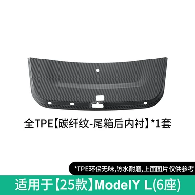 Model Yl Car Floor Mats, Modelə uyğun ayaqaltı - 25-tesla-model-yl-trunk-rear-lining-carbon-fiber-patternwithout-carton