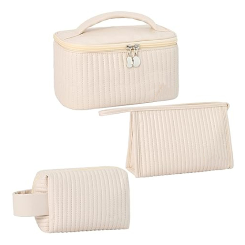 Transfronterizo Amazon nueva bolsa de maquillaje de niñas bolsa de lavado bolsa de transporte de viaje de gran capacidad bolsa de almacenamiento suave de cuero