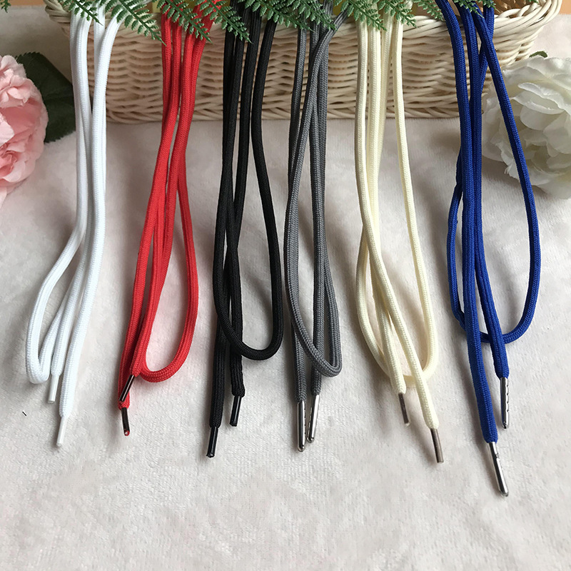彩绳涤纶绳子绳裤腰抽拉绳金属头腰带抽绳束口绳挂绳裤带鞋带圆绳