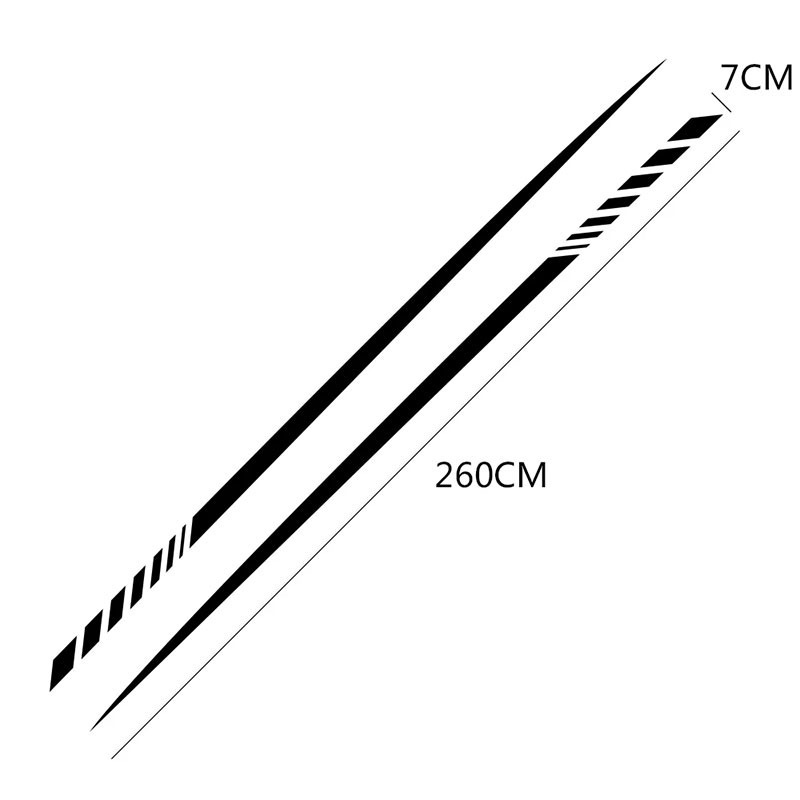 Car body sticker General modified racing stripe style car side skirt pull float sticker_voghion.com