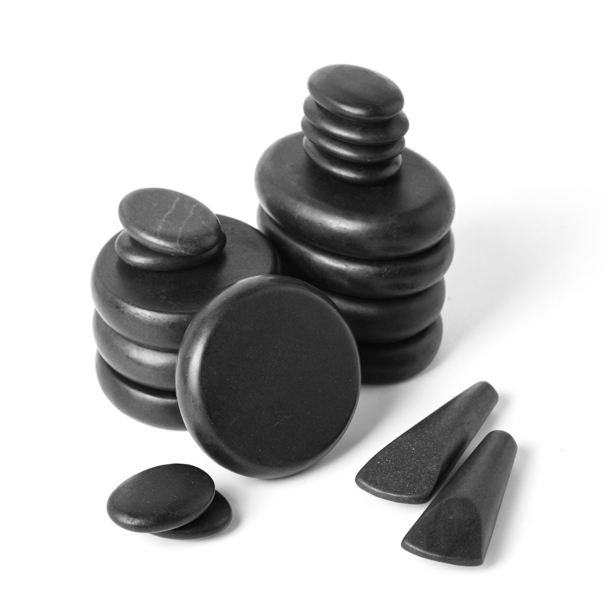 Caja de calentamiento térmico de piedra de masaje 20 piezas 18 piezas de energía conjunto de piedras calientes de hidratación de spa