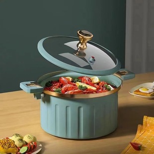 Roman holiday enamel micro-pressure pot Korean vacuum non-stick soup pot multi-functional stew pot binaural stew pot wholesale