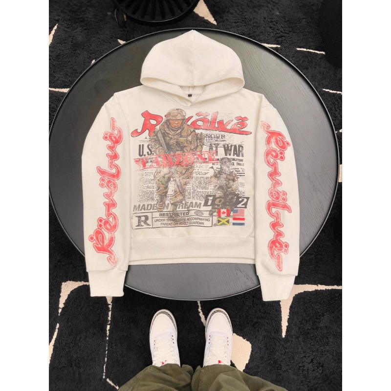 Y2K Streetwear Hoodie – 450G Oversized Graffiti Print Unisex Pullover With 3D Effect_viptrois.com