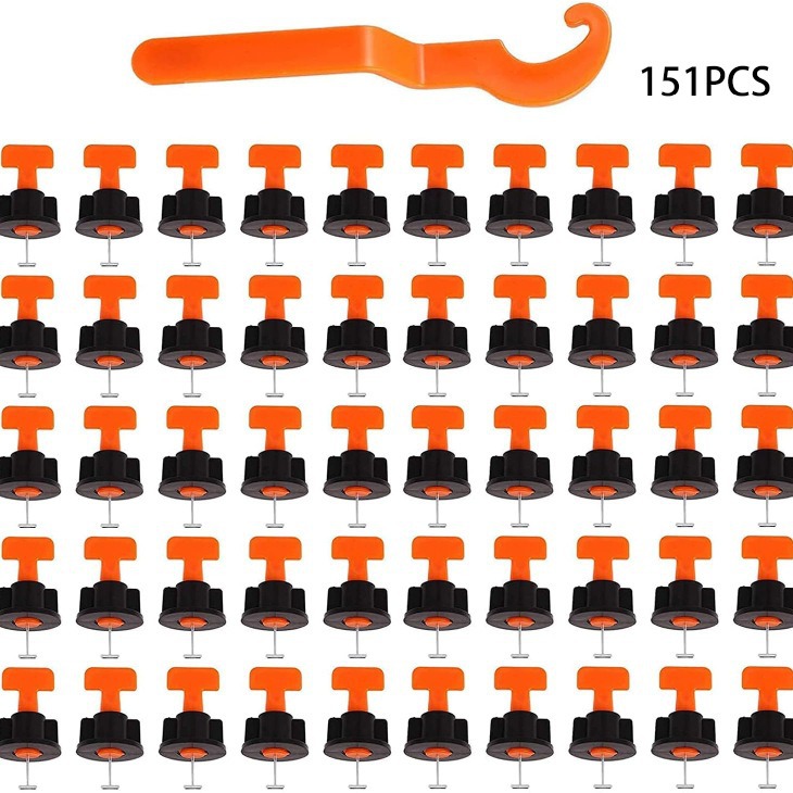 Venta al por mayor transfronteriza de 151pcs nivelador de baldosas de cerámica en forma de T nivelador de ajuste de altura herramienta de posicionamiento de baldosas de metro