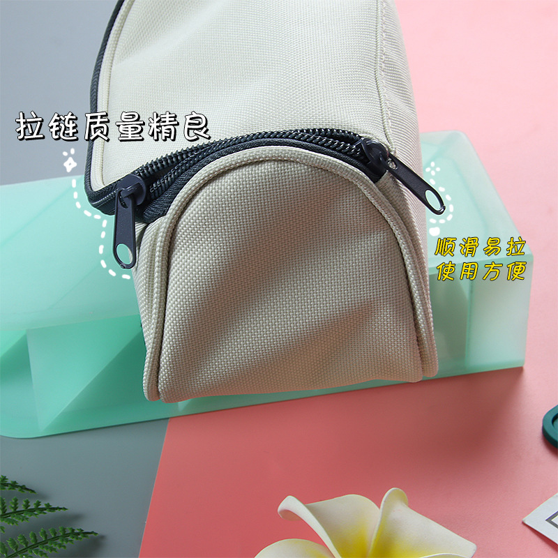 Creativo de los hombres y las mujeres de la caja de lápices Estudiante simple de tela Oxford doble cremallera bolsa de almacenamiento de papelería de gran capacidad caja de papelería al por mayor