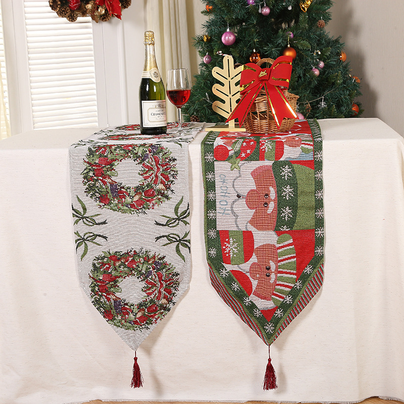 Christmas Flower Deer Cloth Party Tablecloth display picture 1
