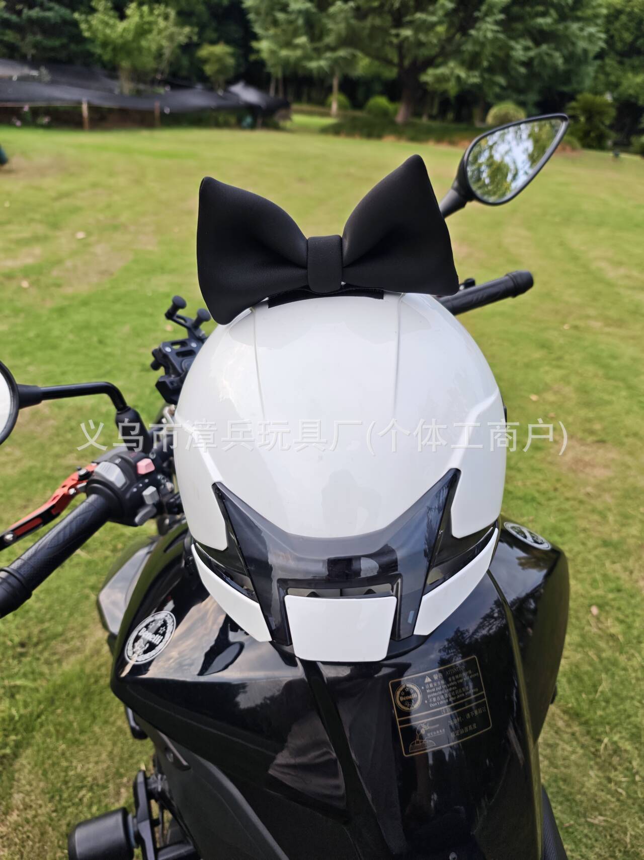 Motorcycle Helmet Bow Decoration Ornaments Modified Car Stickers Accessories Electric Vehicle Motorcycle Tail Three-Dimensional Doll