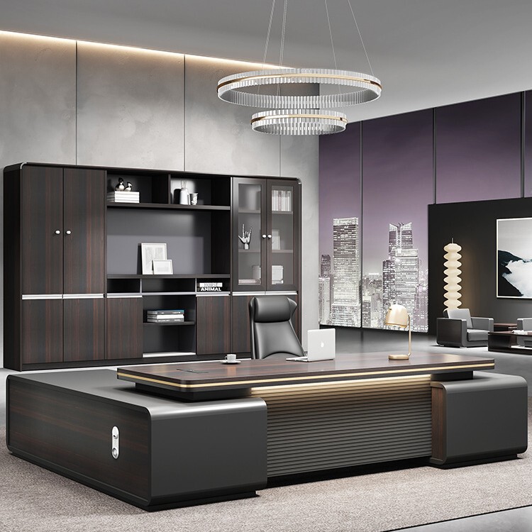 Light Luxury Boss Table Office Table and Chair Combination Simple Modern President Table Leading Office Furniture Manager Desk