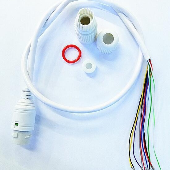 监控网络摄像机通用11芯防水RJ45单头12V\24V\48VPOE供电网络尾线