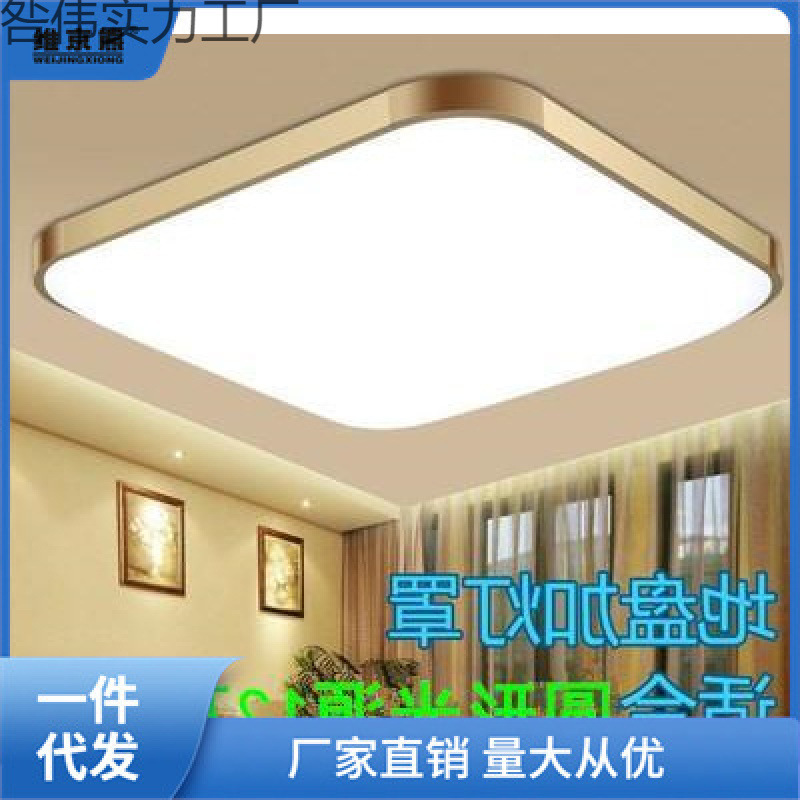 Free Shipping Aluminum Led Ceiling Light Acrylic New Material Lampshade Rectangular Bedroom Living Room Chassis Lamp Shell Without Chizhao