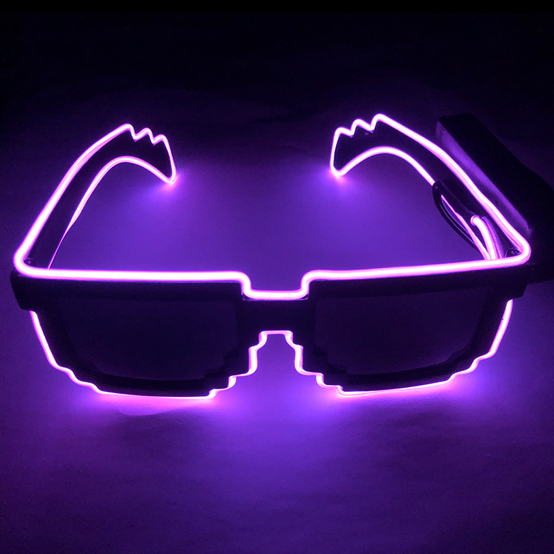 Gafas LED estilo Zhang Yunlei, gafas de mosaico con luces, gafas tecnológicas, accesorios para TikTok, KTV y bares