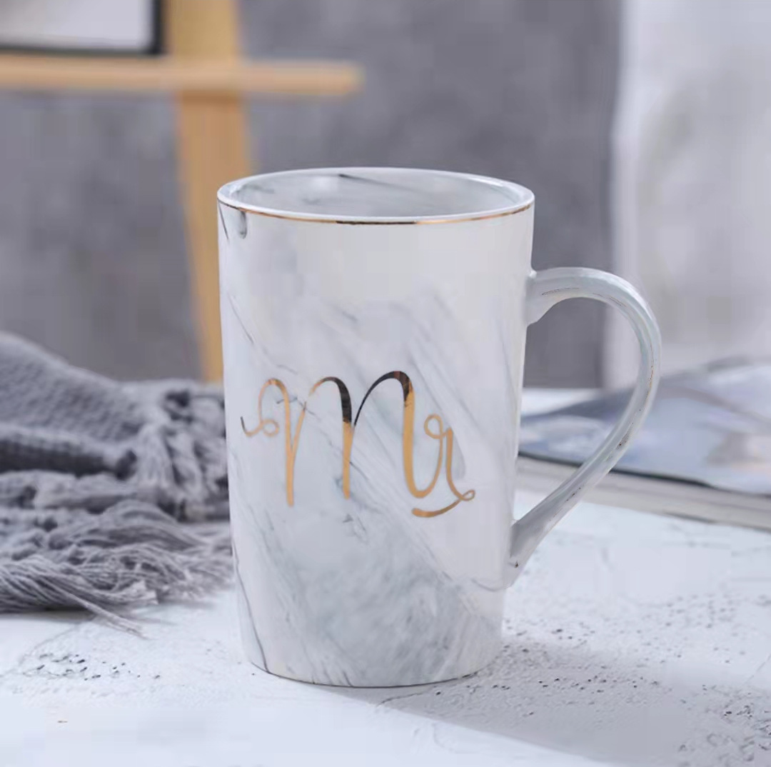 대리석 패턴 - 12온스 컵 그레이 [단일 컵 컬러 박스]