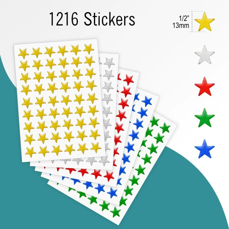 Форма саморегулируемого плана карты наклейки цветные маленькие звезды наклейки синий зеленый розовый пятиконечная звезда наклейки детский сад наклейки