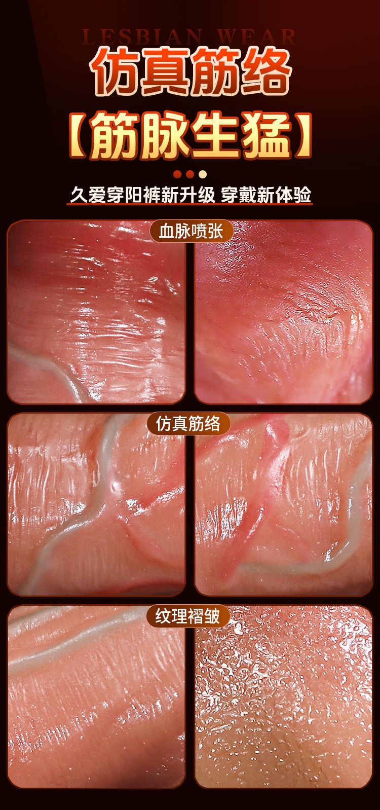 Wearable Silicone Realistic Dildo for Women, Electric Remote-Controlled Adult Toy — detail image 10