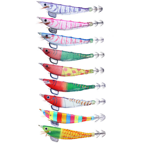 Wood Shrimp Squid Hook Explosive Hook Steel Wire Banana Shrimp Glow-in-the-Dark Submerged Three-Notch Shrimp Weight Lead Belt Sound Bead Lure