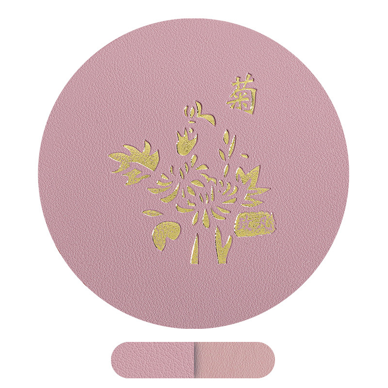 Alfombrilla de mesa de aislamiento térmico de cuero ZF, posavasos simples antideslizantes, aceite impermeable, pu, mesa de comedor de hotel ovalada, alfombra de mesa de cuero para el hogar