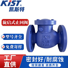 DIN德标旋启式止回阀H44H-16铸铁法兰止回阀单向逆水阀旋启止回阀