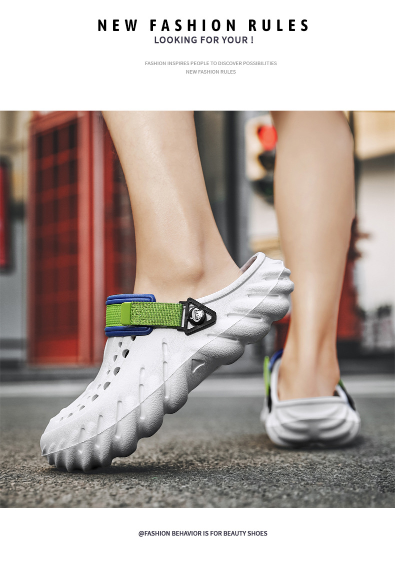 Breathable Garden Slippers For Men Lightweight Beach Sandals_voghion.com