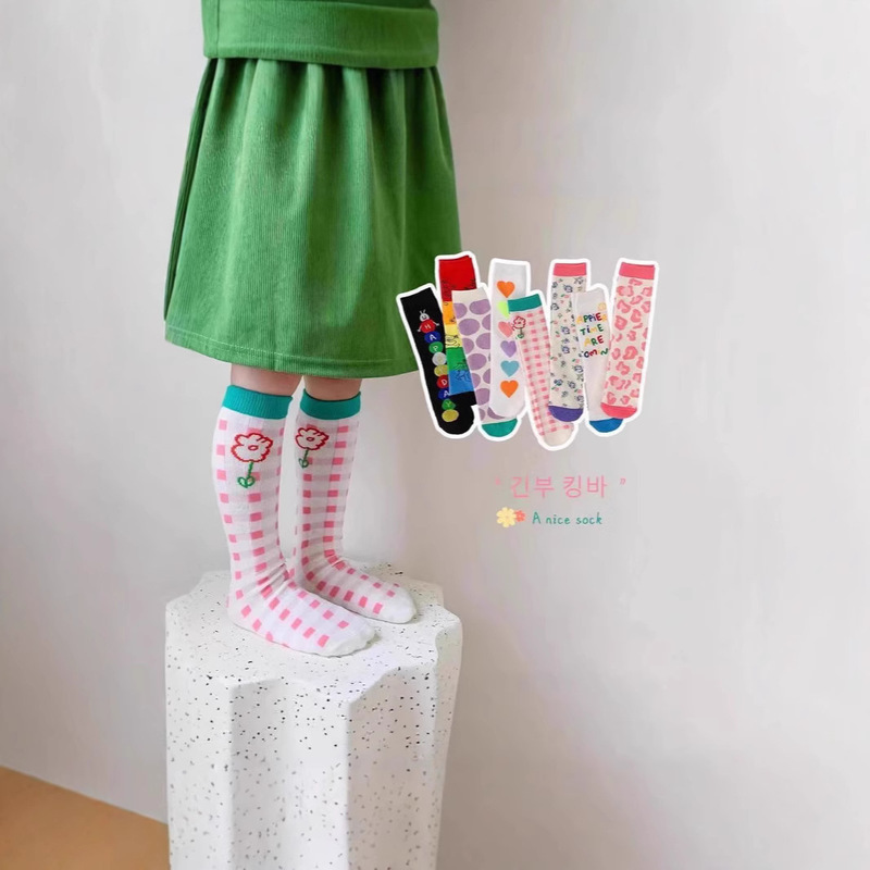 Category a Girls' Socks, Long Socks for Outer Wear, Trendy Ins, Heart Leopard Print Straight Socks, Heelless Cotton, Cute Girls' Mid-Calf Socks Category a Girls' Socks, Long Socks for Outer Wear, Trendy Ins, Heart Leopard Print Straight Socks, Heelless Cotton, Cute Girls' Mid-Calf Socks