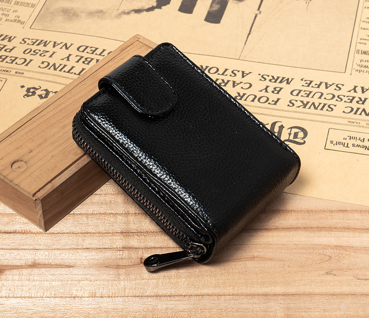 Celebridad de Internet nuevo titular de la tarjeta de los hombres Licencia de Conducir estuche de cuero titular de la tarjeta multifuncional Licencia de Conducir bolsa integrada Tarjeta de gran capacidad