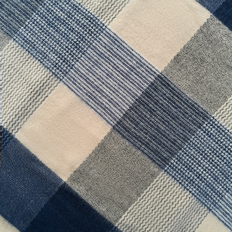 Sciarpa a quadri blu bianco super morbida per le donne in autunno inverno, spessa e calda, sciarpa in imitazione cashmere, coreana_voghion.com