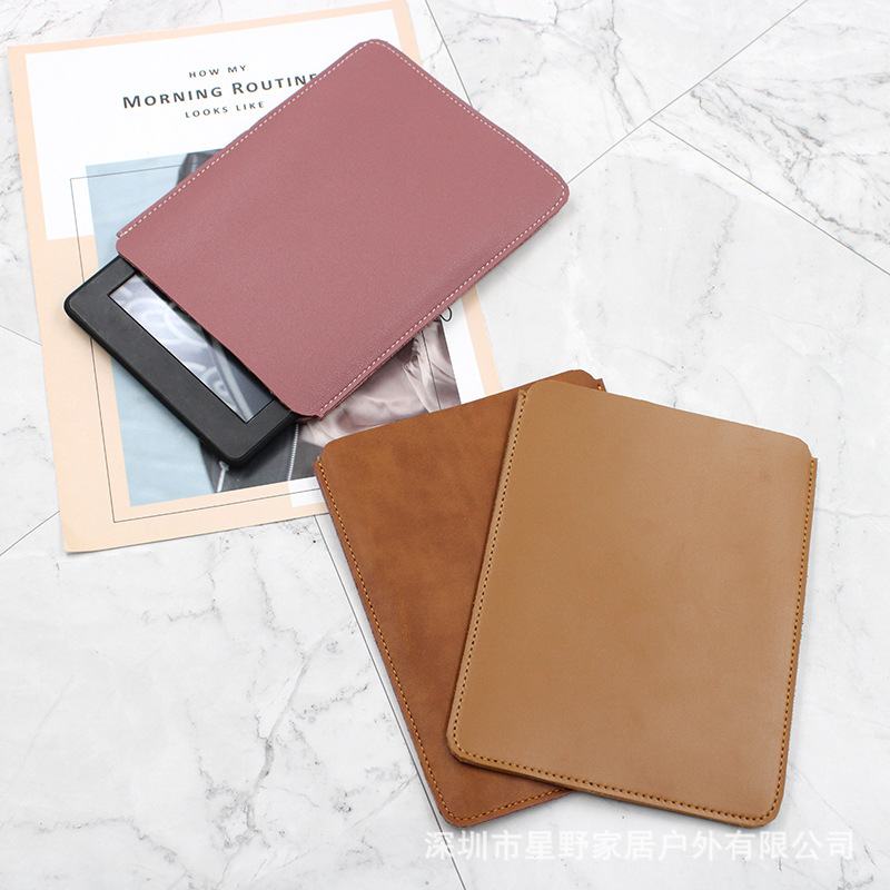 European and American Electronic Browser Protective Case, E-Book Leather Cover, Outdoor Portable Storage Bag, Simple Style