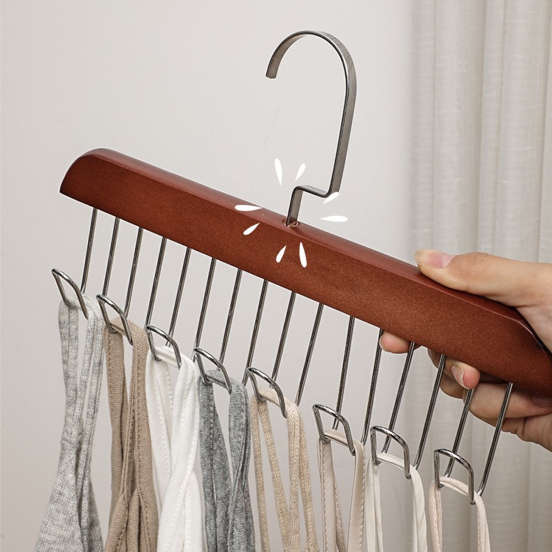 Honda percha onda gancho de madera maciza ropa para el hogar percha cinturón ropa interior bufanda de seda cinturón de almacenamiento multifuncional artefacto