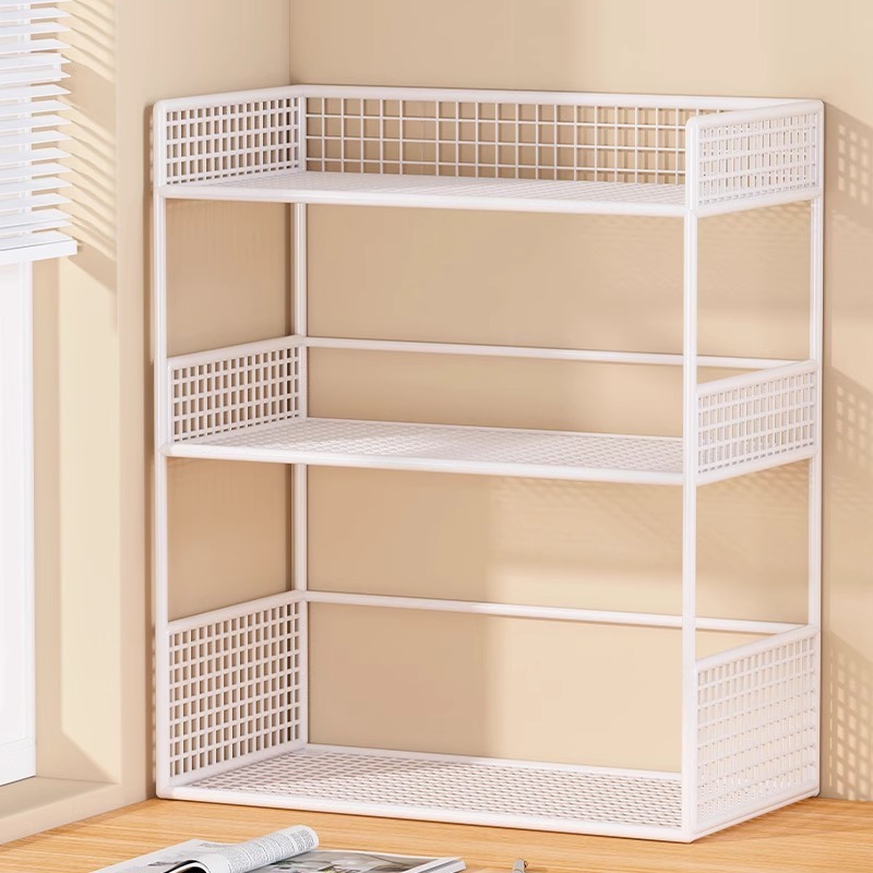 Desktop Book Storage Rack Office Desk Multi-Layer Bookcase Small Bookshelf Simple Bay Window Storage Cabinet
