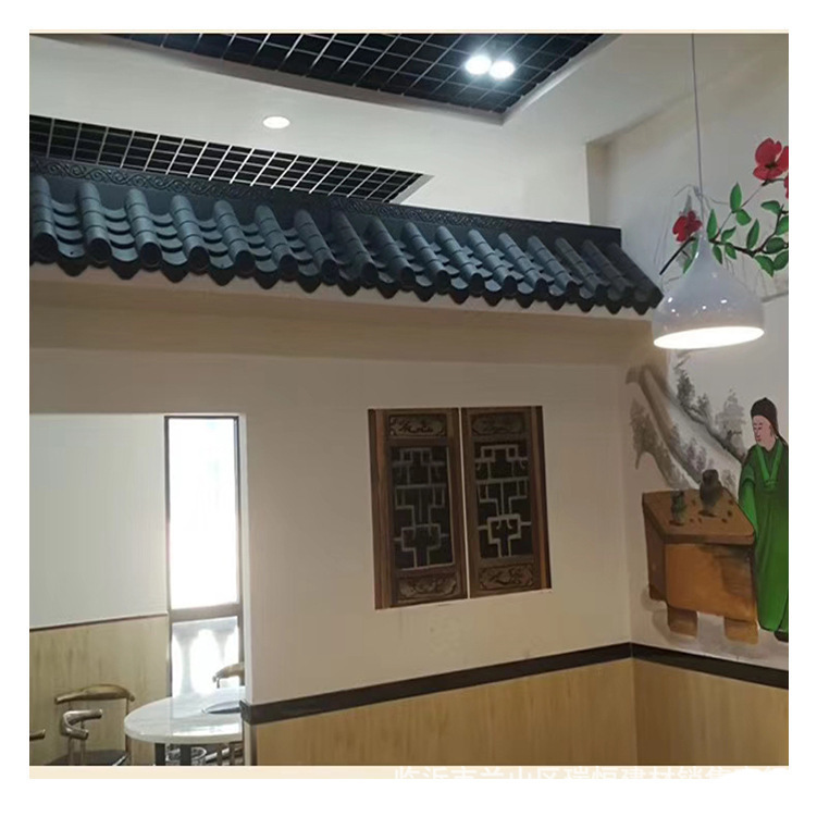 莒县塑料一体瓦五莲pp一体瓦石臼一体瓦中式屋檐东港仿古瓦一体瓦