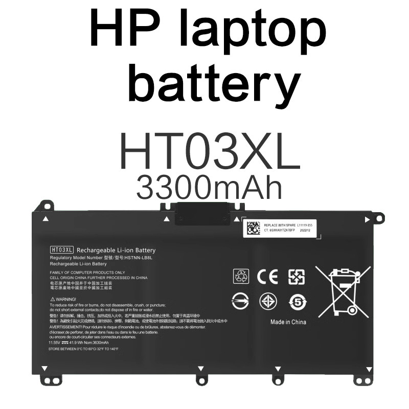 Ht03Xl Is Suitable for Hp Notebook Batteries 14-Ce1002Tu/15-Cs0054Tx/14S-Dp0007Au