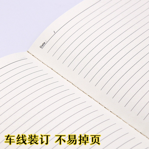 A5 kraft paper notebook with stitched binding, available in solid colors and vintage-style back strips—perfect for colorful journals or student exercise books. Customizable with your logo.