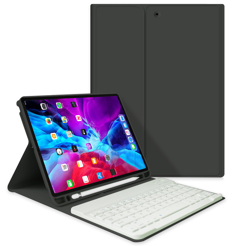 Suitable for Apple iPad2020 protective case Bluetooth keyboard 9.7-inch 10.2 silicone air with Pen slot 10.9 skin feeling