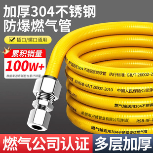 Starting point Ruri 304 stainless steel explosion-proof natural gas hose gas pipe connection pipe 3 pipe body pipe