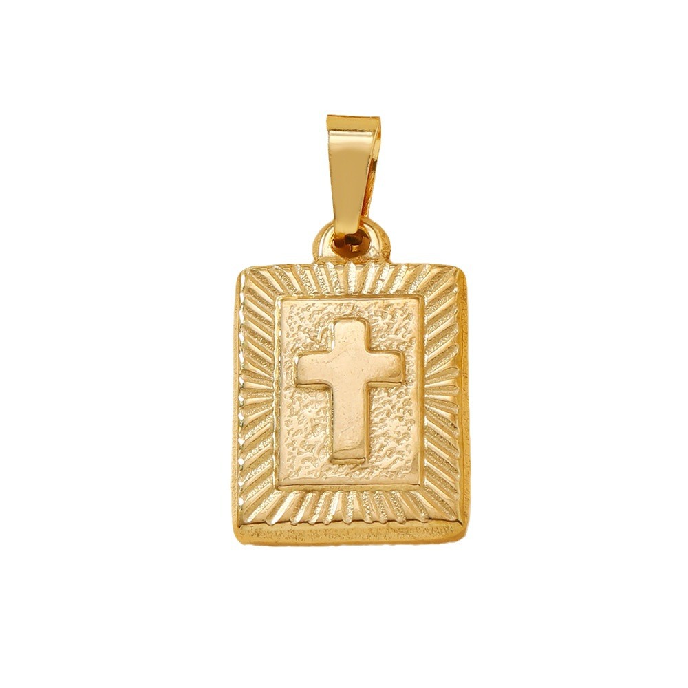 Colgante único Joyas de fundición de acero inoxidable transfronterizas Collar de amor de la cruz del sol Pulsera Colgante de acero de titanio de bricolaje