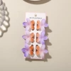 #6 Gradient orange and purple [6-piece set with card] 4cm glossy plumeria style